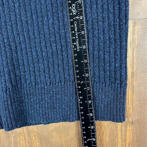 Field & Stream Mens Sweater Blue Heavy Knit Reinforced Shoulders 1/4 Zip Large - Picture 7 of 13